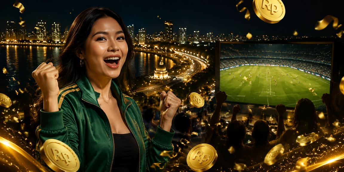 Model perempuan Vietnam sedang menikmati taruhan casino di malam hari