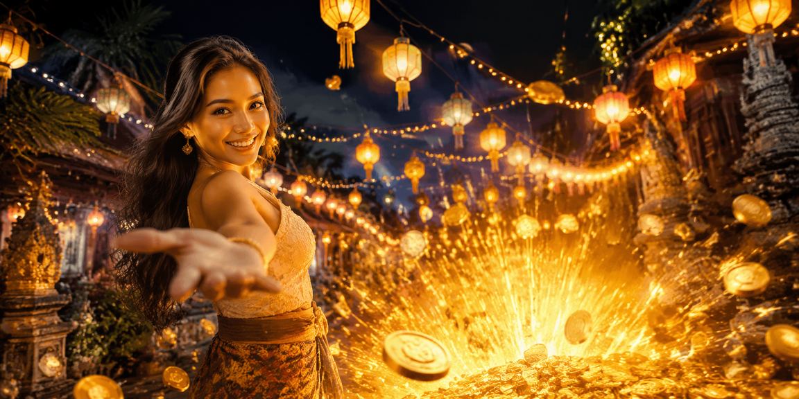 Suasana malam festival lampion dengan nuansa permainan casino dan hiburan Vietnam