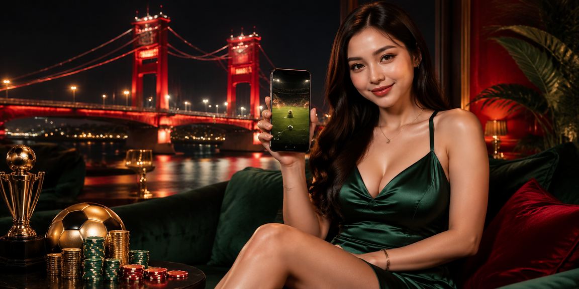 Model menggunakan ponsel untuk mengakses casino mobile di Vietnam